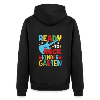 Prêt À Faire Bouger L'école Maternelle - Veste à capuche bio Premium Unisexe - noir - Dos - Nico (187cm)