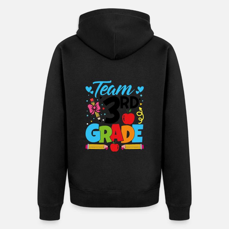 Équipe 3e Année - Veste à capuche bio Premium Unisexe - noir