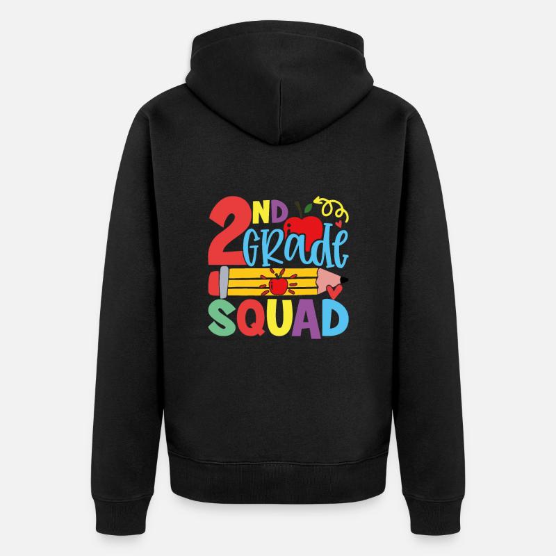 Équipe De 2e Année - Veste à capuche bio Premium Unisexe - noir