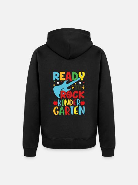 Ready to get kindergarten moving - Unisex Premium Organic Zip Hoodie - black