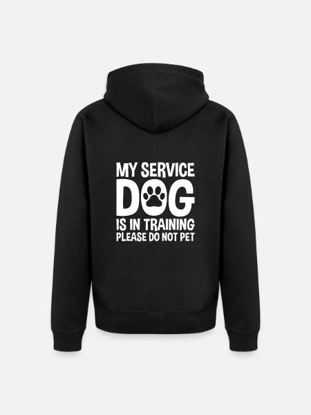 Mon Chien D'assistance Est En Formation - Premium økologisk unisex-hættejakke - sort