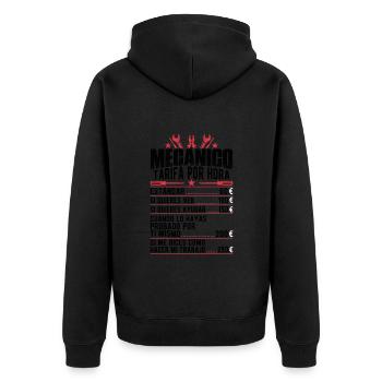 Le Tarif Horaire D'un Mécanicien - Veste à capuche bio Premium Unisexe - noir - Dos - Nico (187cm)