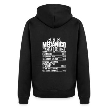 Le Tarif Horaire D'un Mécanicien - Veste à capuche bio Premium Unisexe - noir - Dos - Nico (187cm)