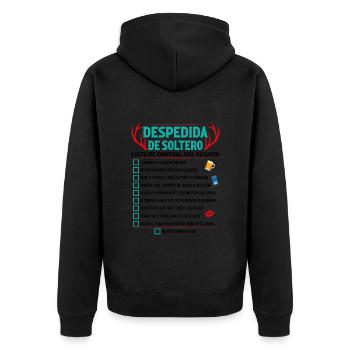 L'adieu Du Célibataire - Veste à capuche bio Premium Unisexe - noir - Dos - Nico (187cm)