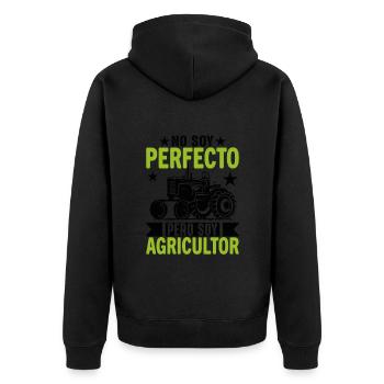 Je Ne Suis Pas Parfait Mais Je Suis Un Agriculteur - Veste à capuche bio Premium Unisexe - noir - Dos - Nico (187cm)