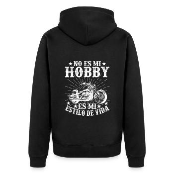 Ce N'est Pas Mon Hobby C'est Mon Style De Vie - Veste à capuche bio Premium Unisexe - noir - Dos - Nico (187cm)