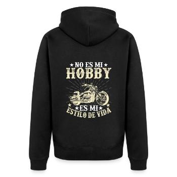 Ce N'est Pas Mon Hobby C'est Mon Style De Vie - Veste à capuche bio Premium Unisexe - noir - Dos - Nico (187cm)