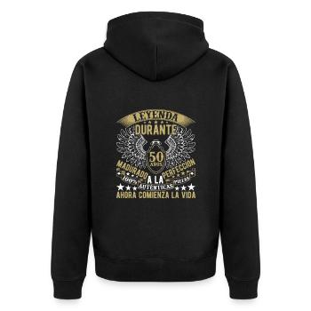 Cadeau Pour Le 50e Anniversaire - Veste à capuche bio Premium Unisexe - noir - Dos - Nico (187cm)