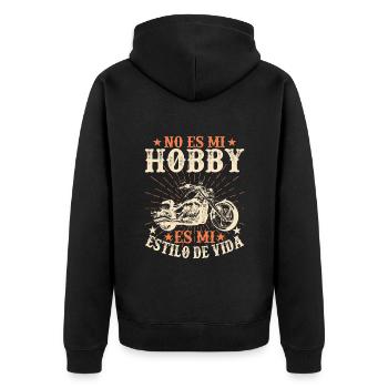 Ce N'est Pas Mon Hobby C'est Mon Style De Vie - Veste à capuche bio Premium Unisexe - noir - Dos - Nico (187cm)