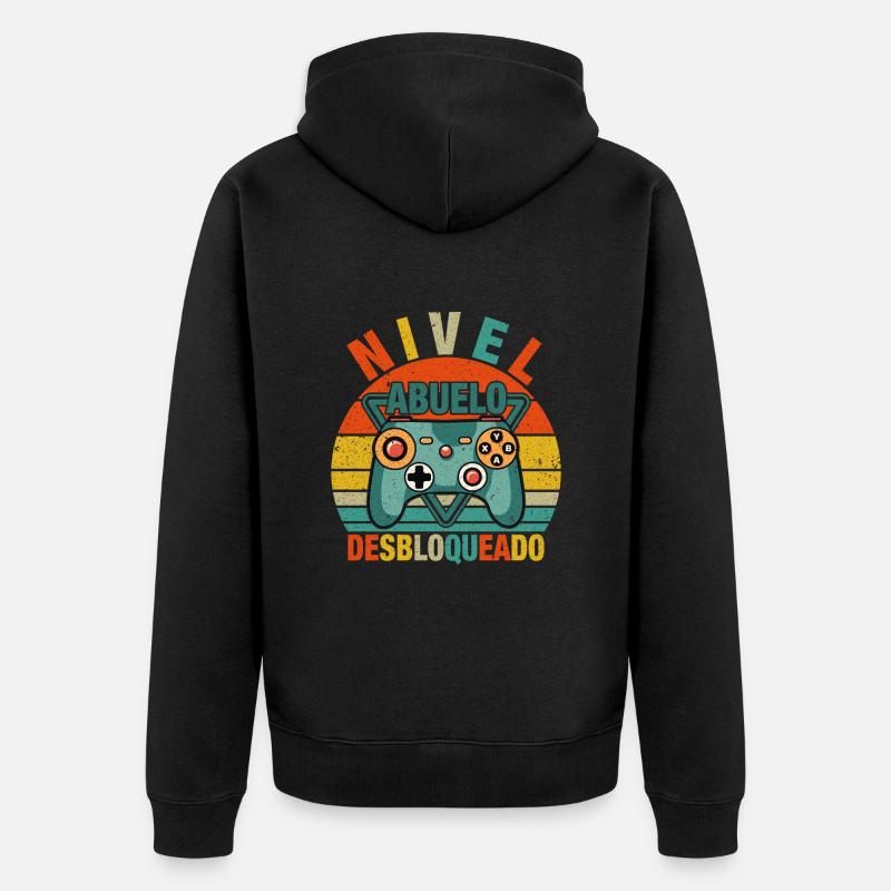 Niveau Papou Débloqué - Veste à capuche bio Premium Unisexe - noir