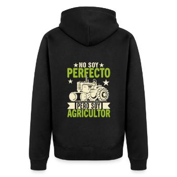 Je Ne Suis Pas Parfait Mais Je Suis Un Agriculteur - Veste à capuche bio Premium Unisexe - noir - Dos - Nico (187cm)