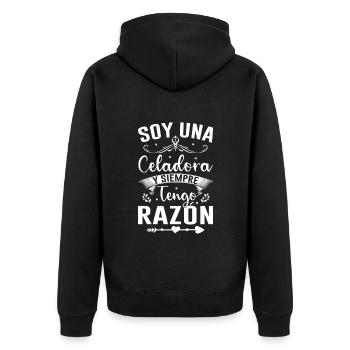 Je Suis Un Directeur Et J'ai Toujours Raison - Veste à capuche bio Premium Unisexe - noir - Dos - Nico (187cm)