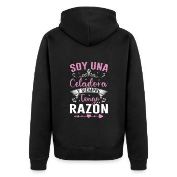 Je Suis Un Directeur Et J'ai Toujours Raison - Veste à capuche bio Premium Unisexe - noir - Dos - Nico (187cm)