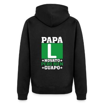 Nouveau Papa - Veste à capuche bio Premium Unisexe - noir - Dos - Nico (187cm)