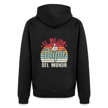 Meilleur Papa Du Monde - Veste à capuche bio Premium Unisexe - noir - Dos - Nico (187cm)