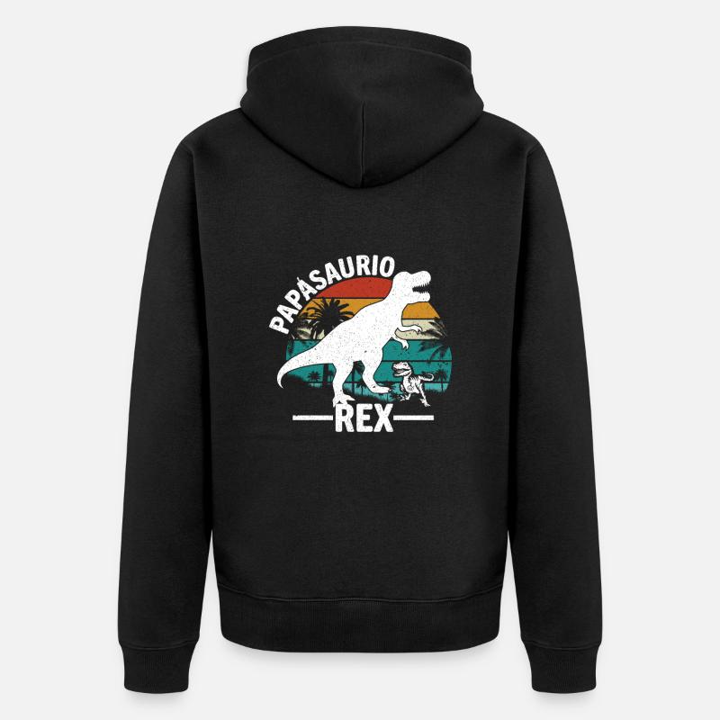 Papàsaurio Rex - Veste à capuche bio Premium Unisexe - noir