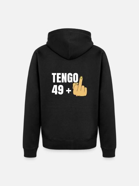 I am 50 years old - Unisex Premium Organic Zip Hoodie - black