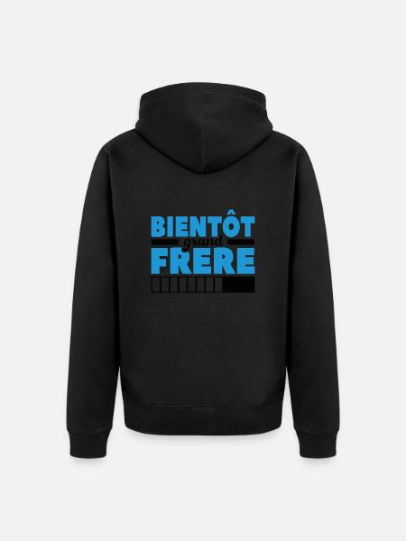 Bientôt Grand-frère - Veste à capuche bio Premium Unisexe - noir