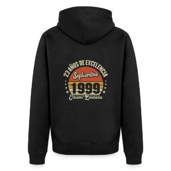 23 Ans D'excellence Septembre 1999 Édition Limitée - Veste à capuche bio Premium Unisexe - noir - Dos - Nico (187cm)