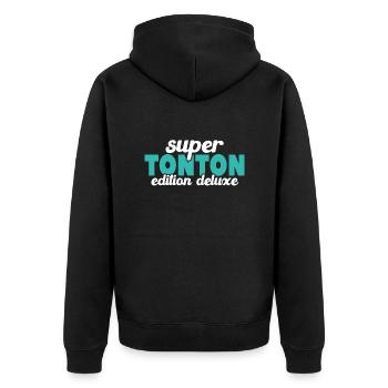 Super Tonton Édition Deluxe - Veste à capuche bio Premium Unisexe - noir - Dos - Nico (187cm)