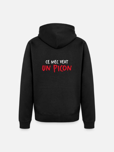 Ce Mec Veut Un Picon - Veste à capuche bio Premium Unisexe - noir