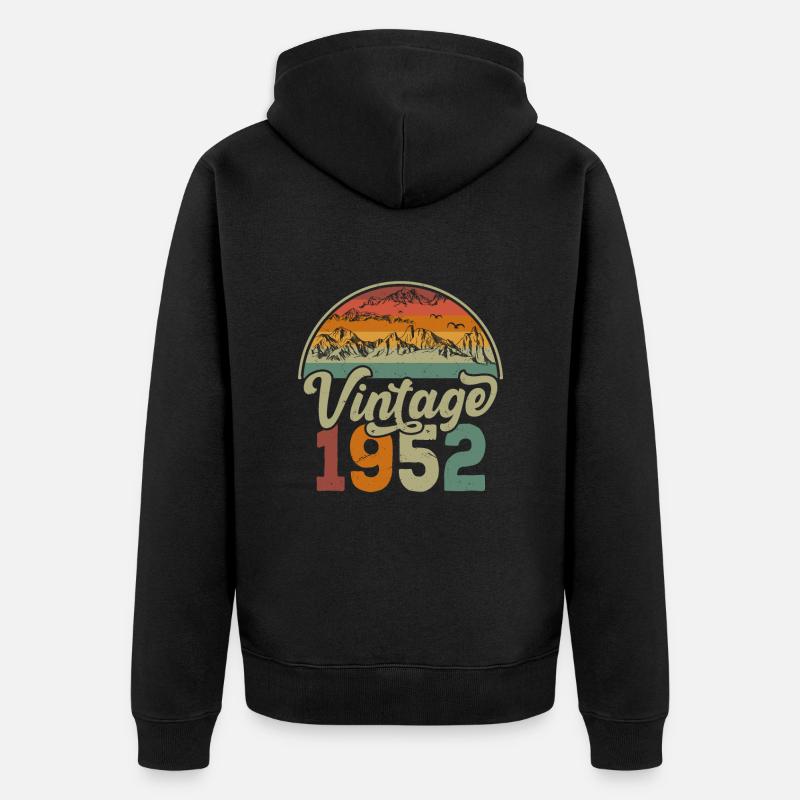 Vintage 1952 - Veste à capuche bio Premium Unisexe - noir