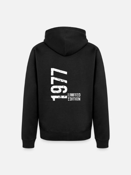 1977 Limited Edition - Unisex Premium Organic Zip Hoodie - black