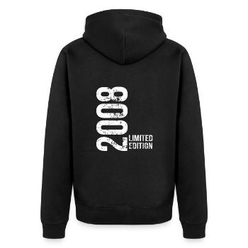 Edition Limitée De 2008 - Veste à capuche bio Premium Unisexe - noir - Dos - Nico (187cm)