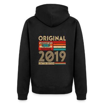 Original Legendary Hits The Best of 2019 - Unisex Premium Organic Zip Hoodie - black - Back - Nico (187cm)