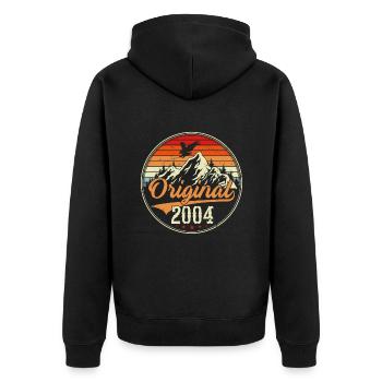 Original 2004 - Unisex Premium Organic Zip Hoodie - black - Back - Nico (187cm)