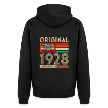 Succès Légendaires Originaux Le Meilleur De 1928 - Veste à capuche bio Premium Unisexe - noir - Dos - Nico (187cm)
