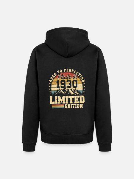 Einzigartig seit 1930 - Unisex Premium Bio Zip Hoodie - Schwarz