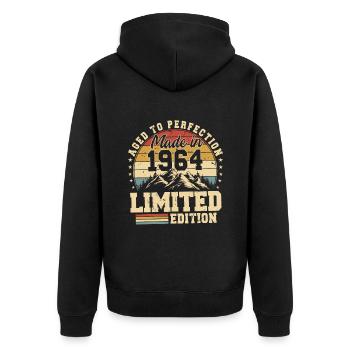 Unique En Son Genre Depuis 1964 - Veste à capuche bio Premium Unisexe - noir - Dos - Nico (187cm)