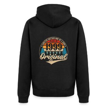Fabriqué En 1999 Original - Veste à capuche bio Premium Unisexe - noir - Dos - Nico (187cm)