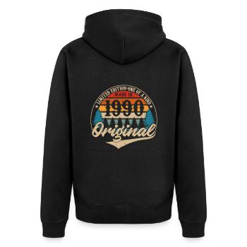 Fabriqué En 1990 Original - Veste à capuche bio Premium Unisexe - noir - Dos - Nico (187cm)