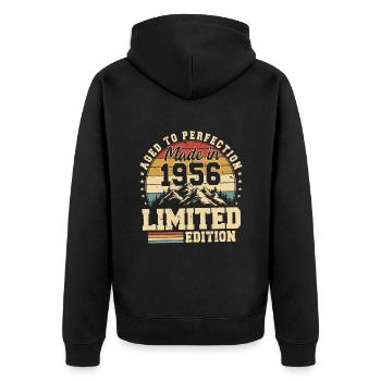 Unique En Son Genre Depuis 1956 - Veste à capuche bio Premium Unisexe - noir - Dos - Nico (187cm)