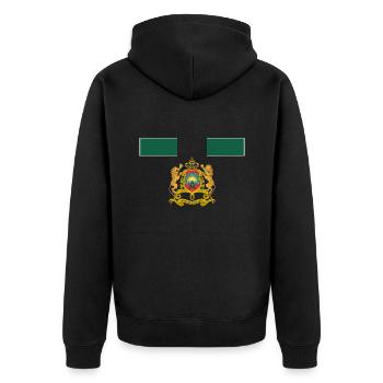Emblème Doré Du Royaume Du Maroc Football Equipe - Veste à capuche bio Premium Unisexe - noir - Dos - Nico (187cm)