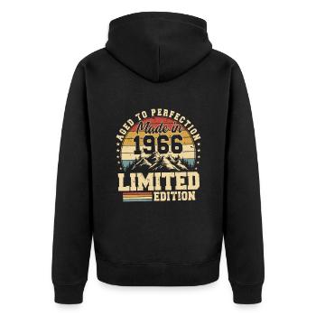 Unique En Son Genre Depuis 1966 - Veste à capuche bio Premium Unisexe - noir - Dos - Nico (187cm)