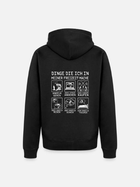 Angelgeschenk für einen Angler - Unisex Premium Bio Zip Hoodie - Schwarz