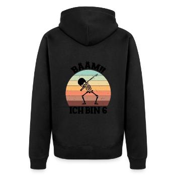 Children's Dabbing Birthday Shirt 6 Years Boys - Unisex Premium Bio Zip Hoodie - Schwarz - Hinten - Nico (187cm)