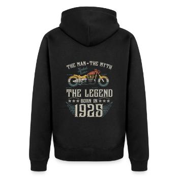 L'homme Le Mythe La Légende Né En 1925 Cadeau - Veste à capuche bio Premium Unisexe - noir - Dos - Nico (187cm)