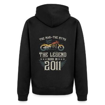 L'homme Le Mythe La Légende Né En 2011 Cadeau - Veste à capuche bio Premium Unisexe - noir - Dos - Nico (187cm)