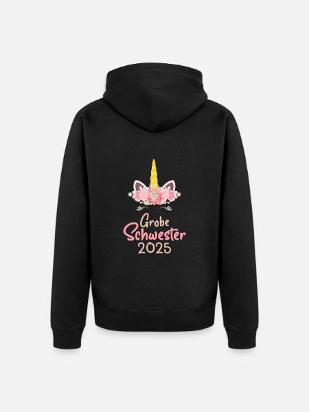 Große Schwester 2025 - Veste à capuche bio Premium Unisexe - noir