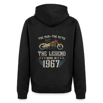 L'homme Le Mythe La Légende Né En 1967 Cadeau - Veste à capuche bio Premium Unisexe - noir - Dos - Nico (187cm)
