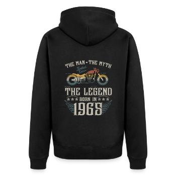 L'homme Le Mythe La Légende Né En 1965 Cadeau - Veste à capuche bio Premium Unisexe - noir - Dos - Nico (187cm)
