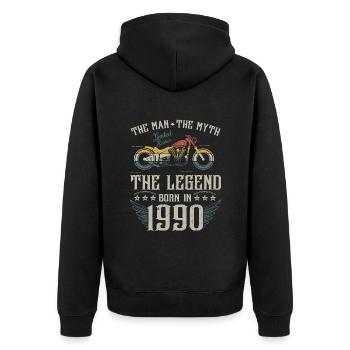 L'homme Le Mythe La Légende Né En 1990 Cadeau - Veste à capuche bio Premium Unisexe - noir - Dos - Nico (187cm)