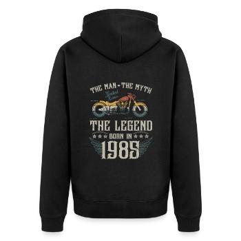 L'homme Le Mythe La Légende Né En 1985 Cadeau - Veste à capuche bio Premium Unisexe - noir - Dos - Nico (187cm)