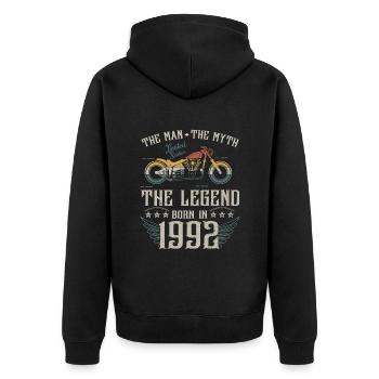 L'homme Le Mythe La Légende Né En 1992 Cadeau - Veste à capuche bio Premium Unisexe - noir - Dos - Nico (187cm)