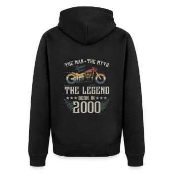 L'homme Le Mythe La Légende Né En 2000 Cadeau - Veste à capuche bio Premium Unisexe - noir - Dos - Nico (187cm)