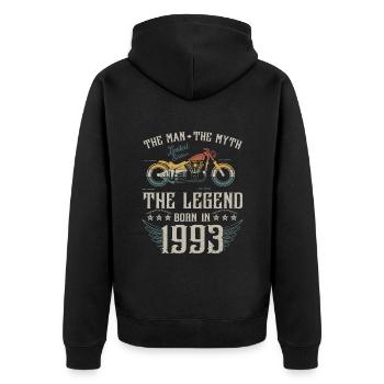 L'homme Le Mythe La Légende Né En 1993 Cadeau - Veste à capuche bio Premium Unisexe - noir - Dos - Nico (187cm)
